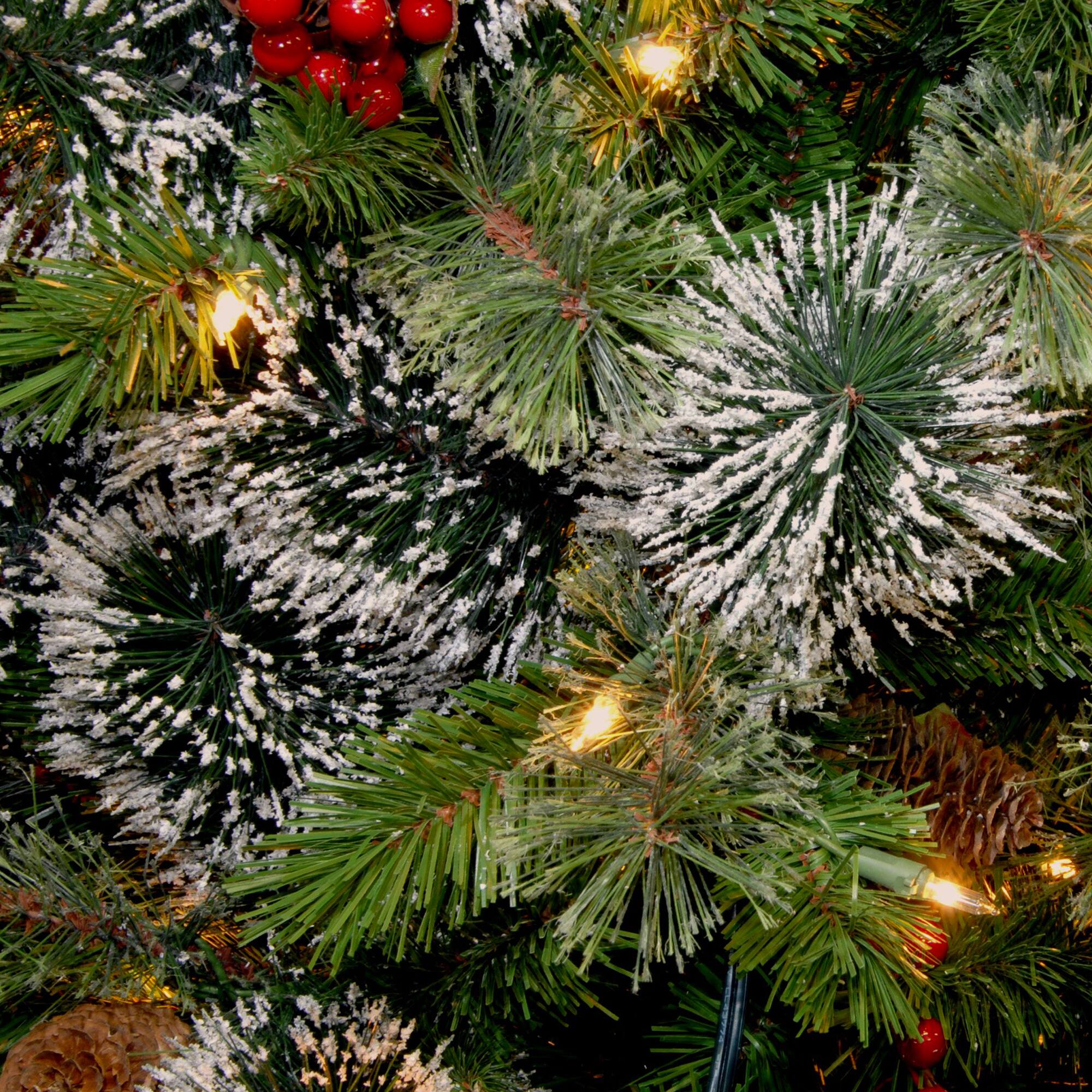 48" Pre-Lit Wintry Pine Wreath